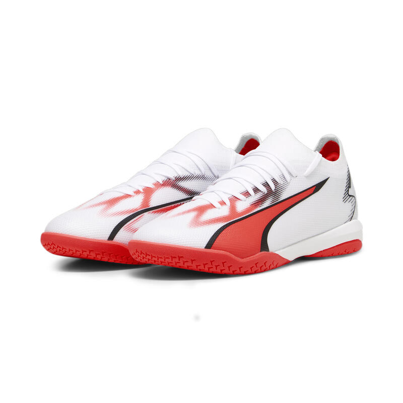 Chaussures de football ULTRA MATCH IT PUMA White Black Fire Orchid Red