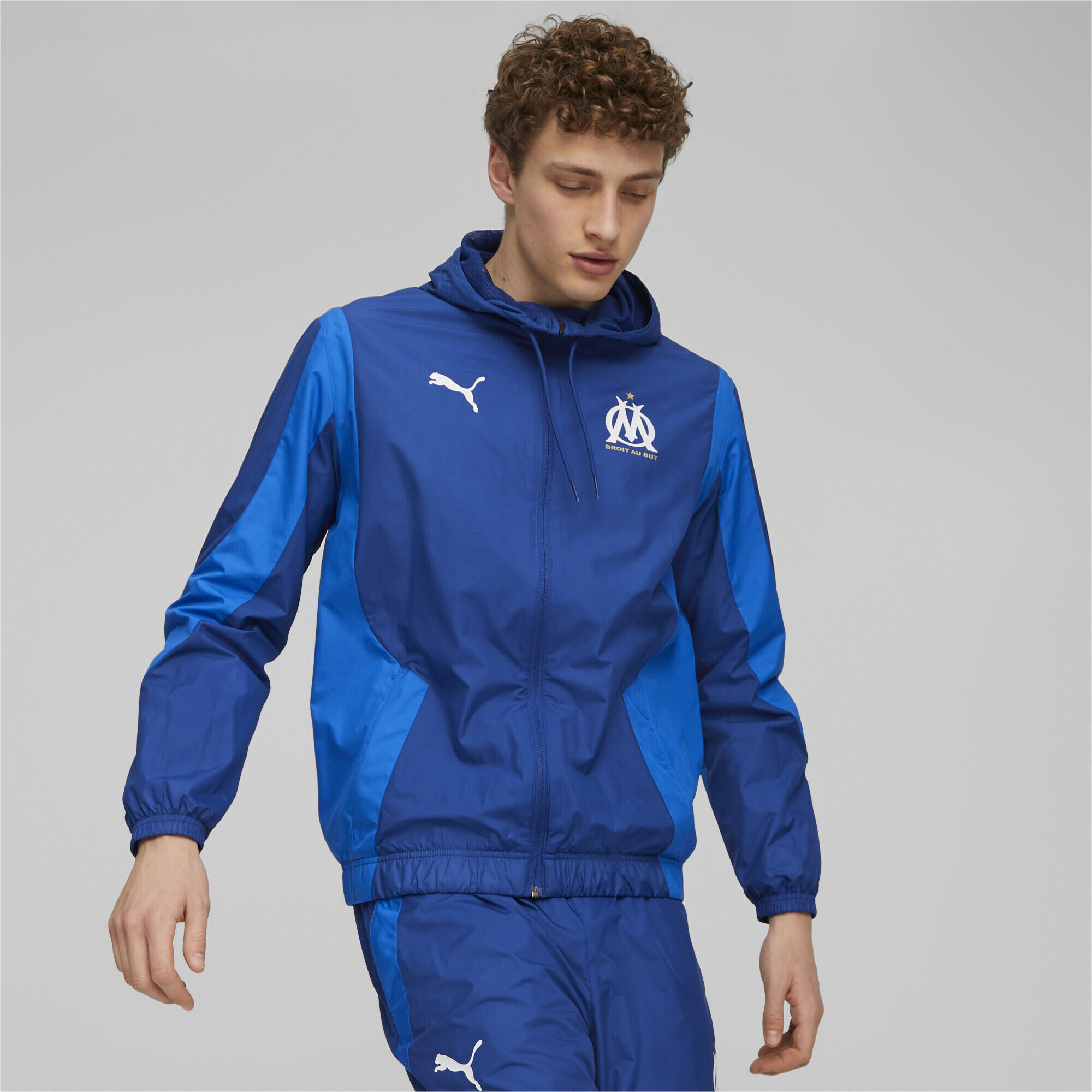 Veste d'avant-match 23/24 Olympique de Marseille PUMA Team Royal Clyde Blue 2/5