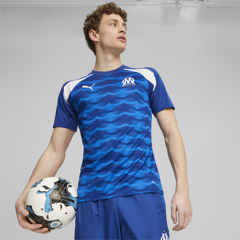 Olympique de Marseille Pre-match voetbalshirt PUMA Team Royal Clyde Blue