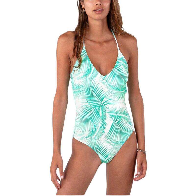 Palmsy Plunge One Piece női fürdőruha - fehér