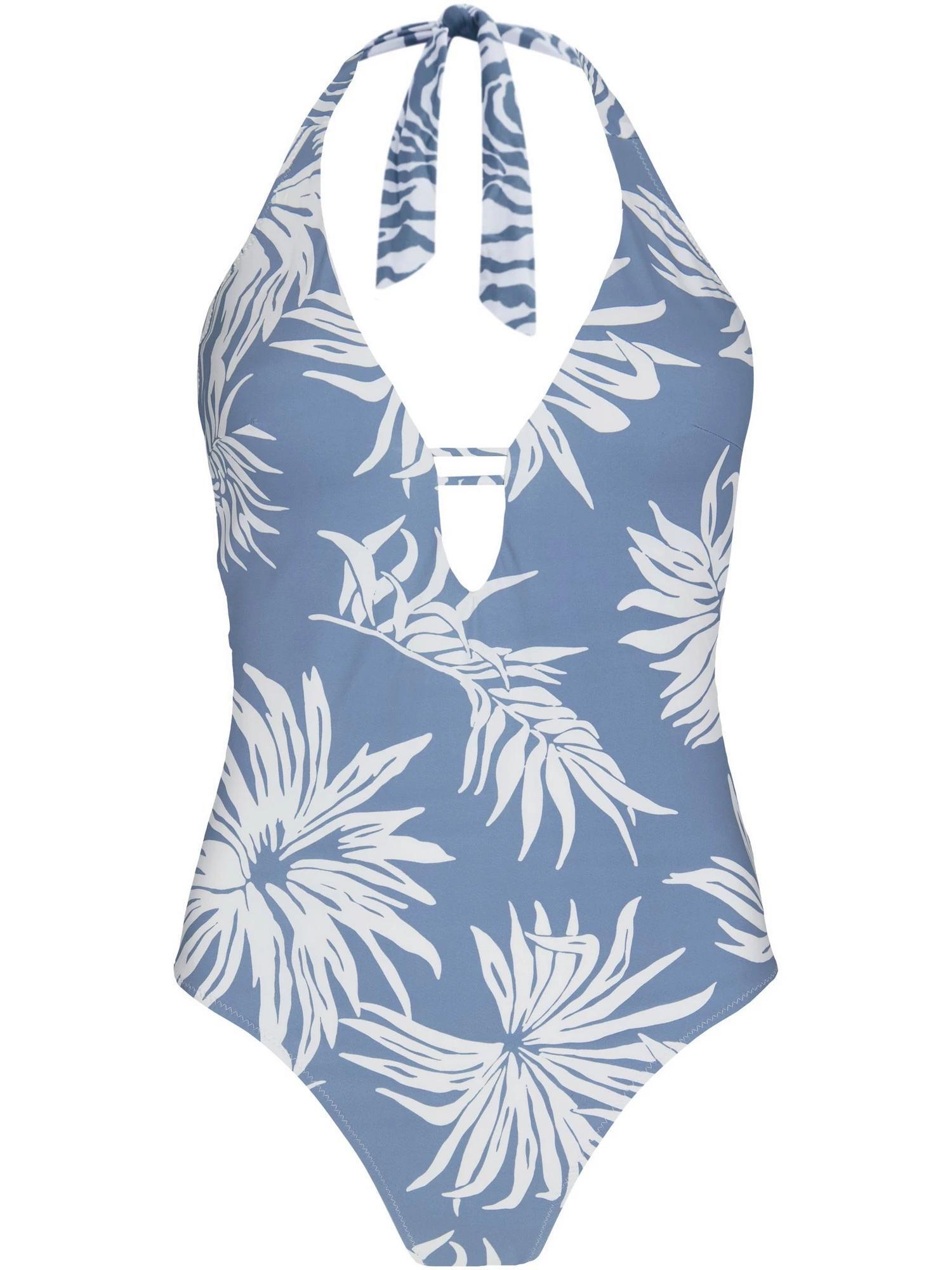 Bañador mujer Deltia Halter One Piece azul 4/5