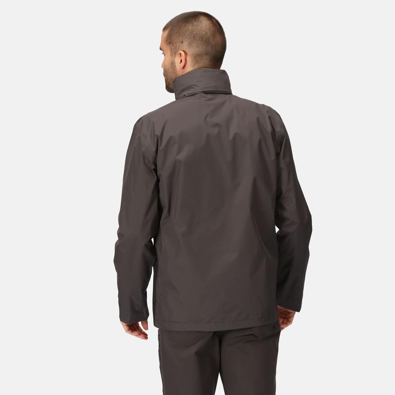 Matt Homme Randonnée Veste imperméable - Gris noir