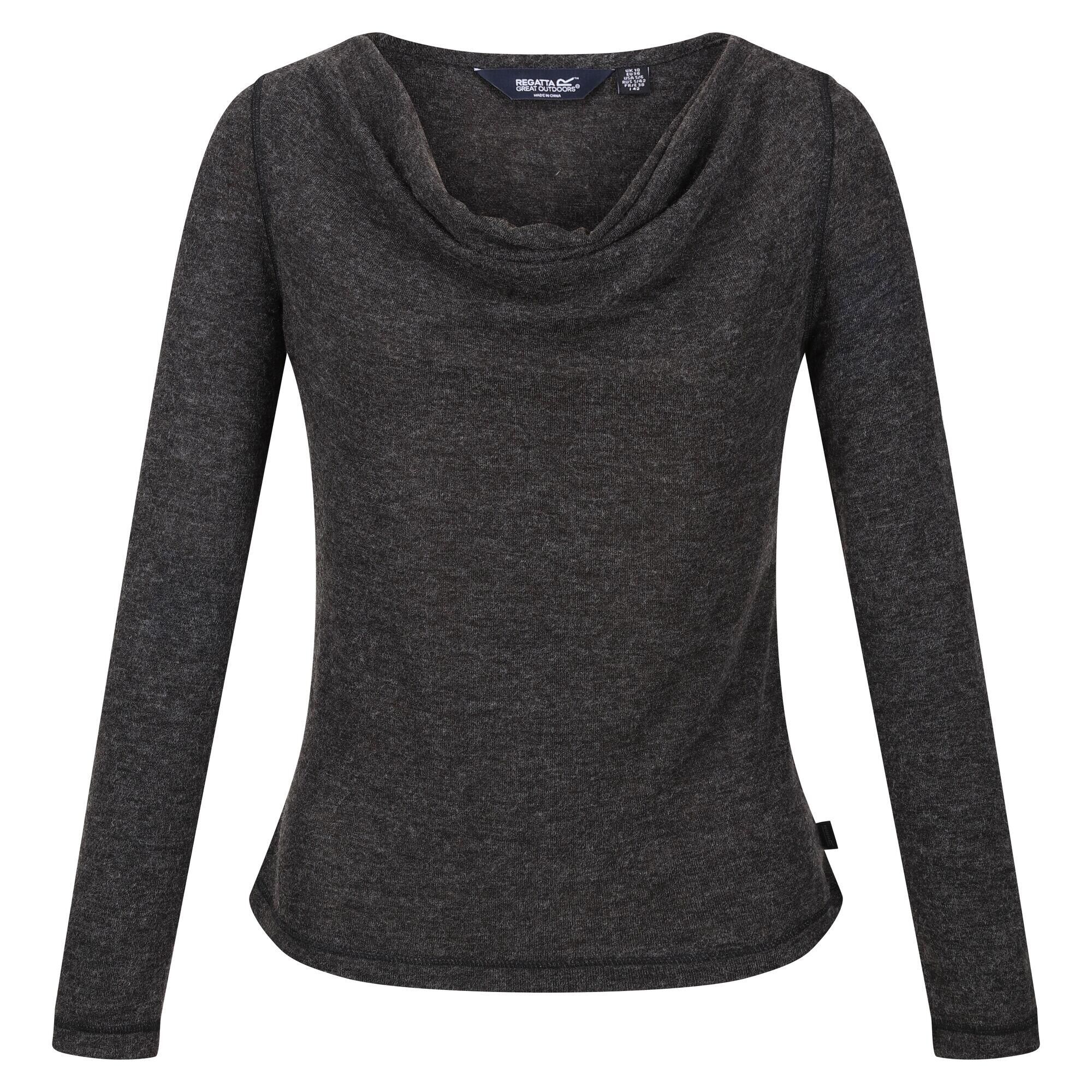 REGATTA Frayda Women's Hiking Cowl Neck T-Shirt - Black