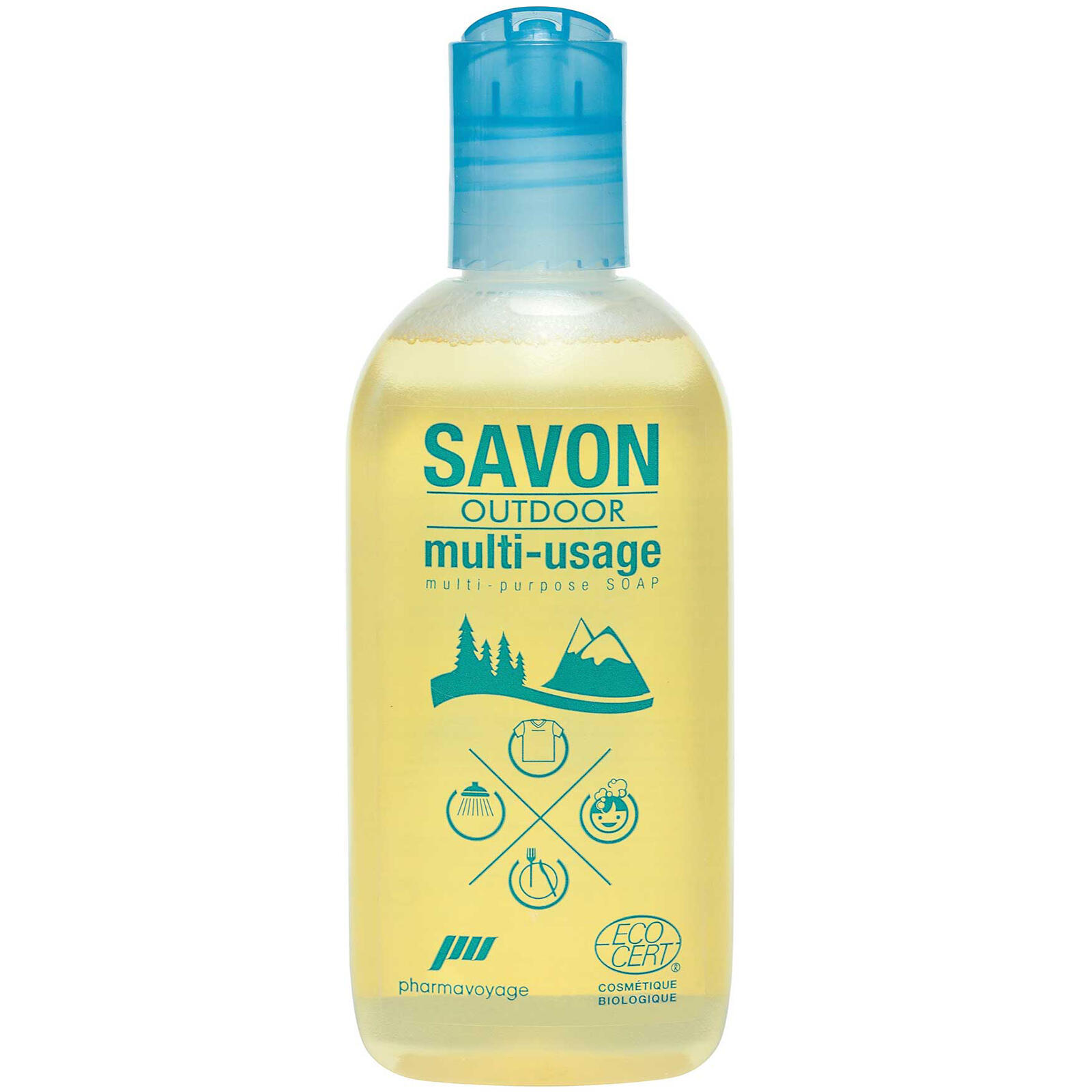 PHARMAVOYAGE Sapone da esterno Mini viaggio Campeggio Biologico Biodegradabile Liquido
