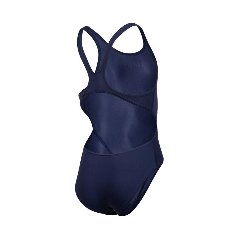 Arena Girl's Team Solid Tech Swimsuit - Navy/White