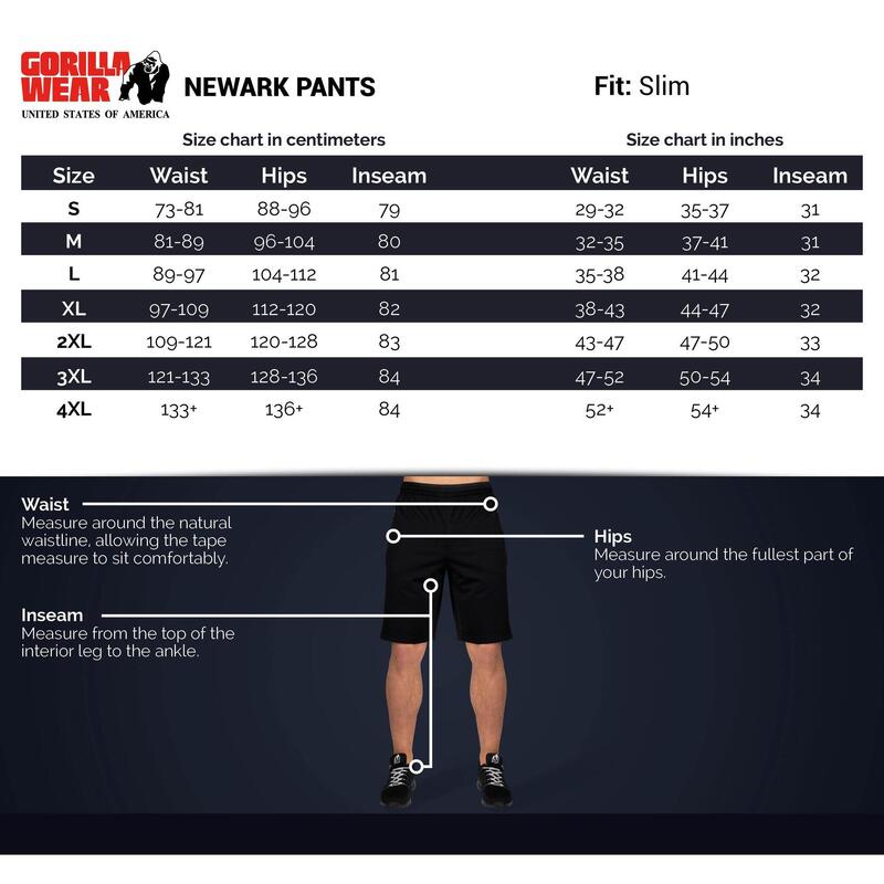 Spodnie fitness męskie Gorilla Wear Newark Pants