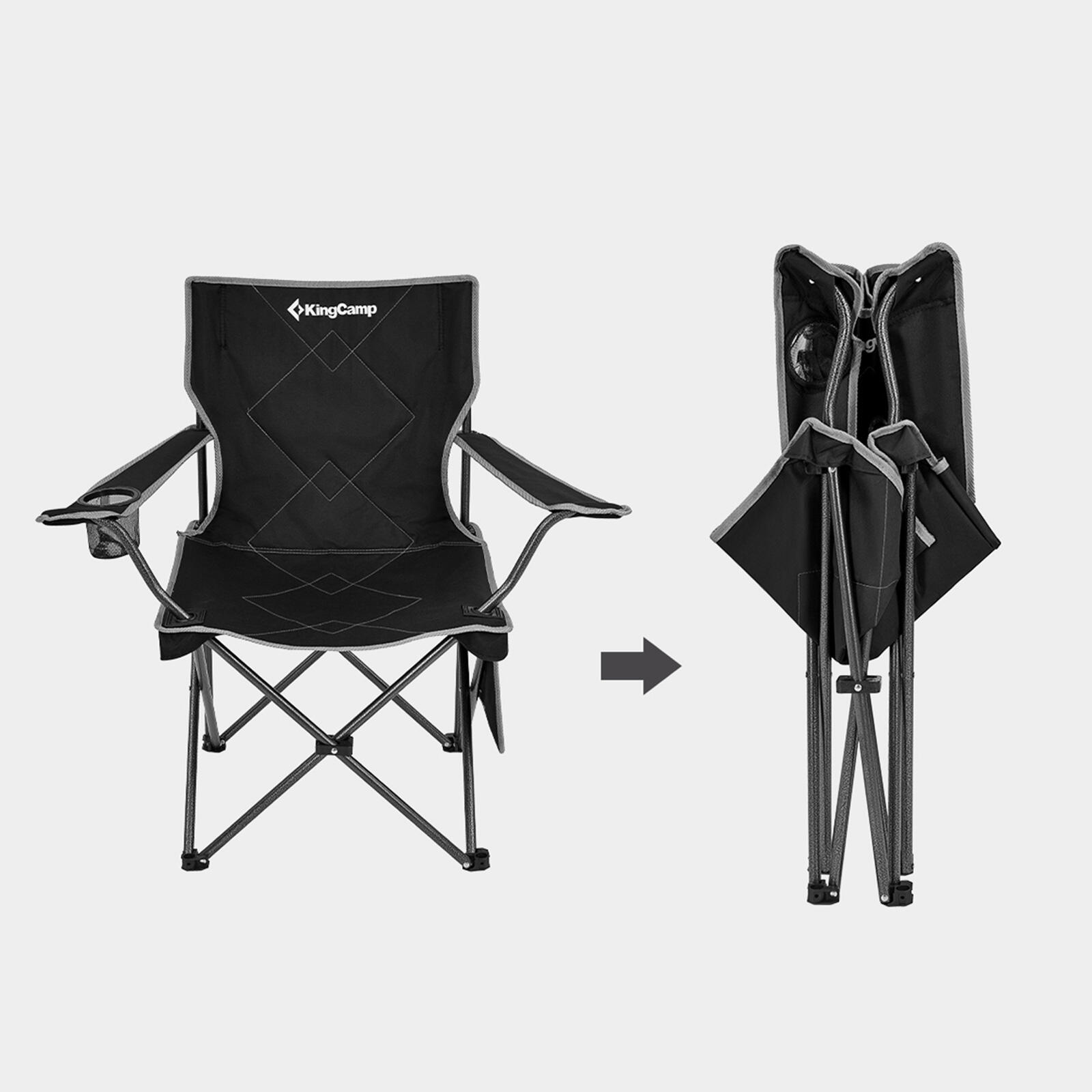 Sedia da Campeggio Tanger pieghevole XL spiaggia Acciaio leggero 120kg 3/7