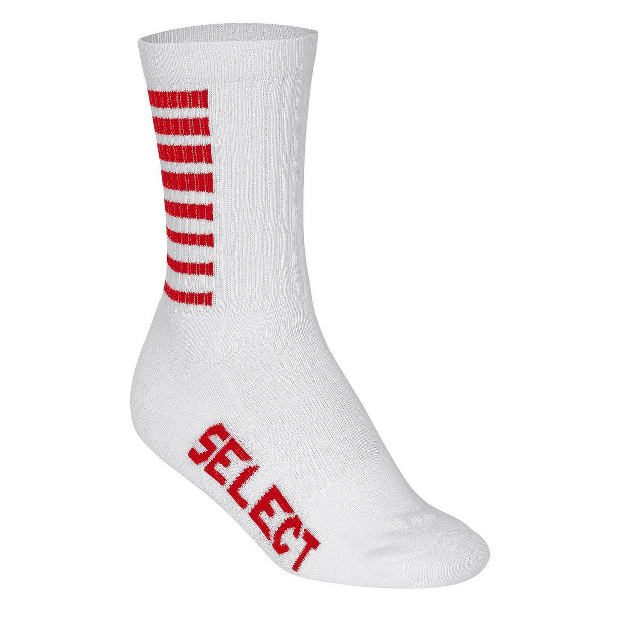 Select - Select Chaussettes Basic Blanc-rouge - Chaussettes - Blanc|rouge - 43/46 - Decathlon