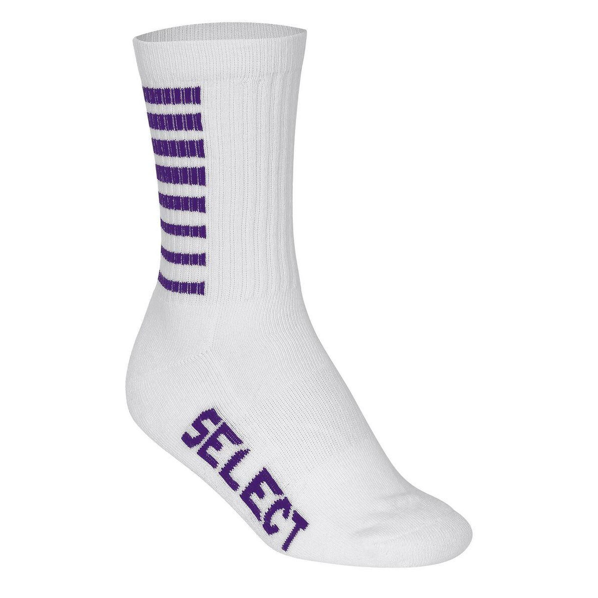 Select - Select Chaussettes Basic Blanc-violet - Chaussettes - Blanc|violet - 35/38 - Decathlon