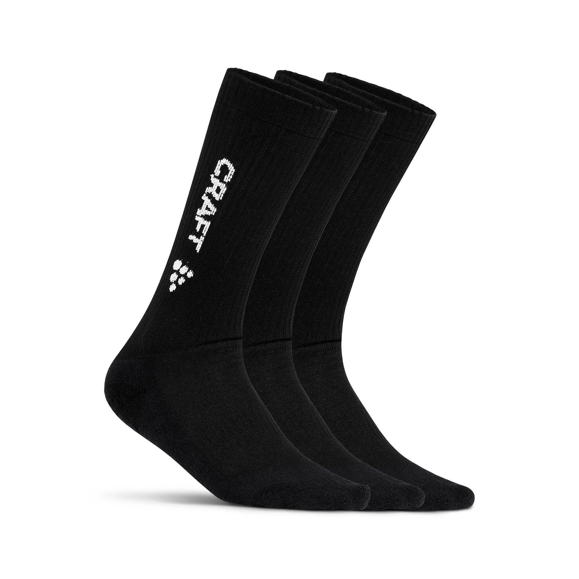 Craft - Pack De 3 Paires De Chaussettes Craft Indoor Progress Noir - Chaussettes - Noir - 28/32 - Decathlon