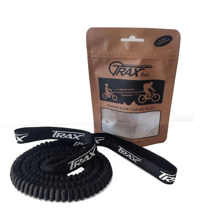 TRAX Flex elastische band zwart voor fiets | fietstrekker | sleeptouw