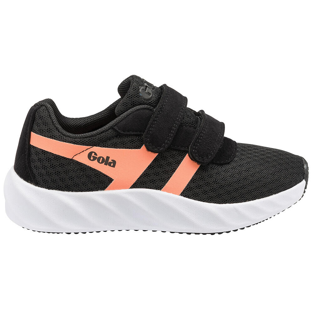 GOLA Kids' Draken Twin Bar QF Mesh Black/Coral Running Trainers