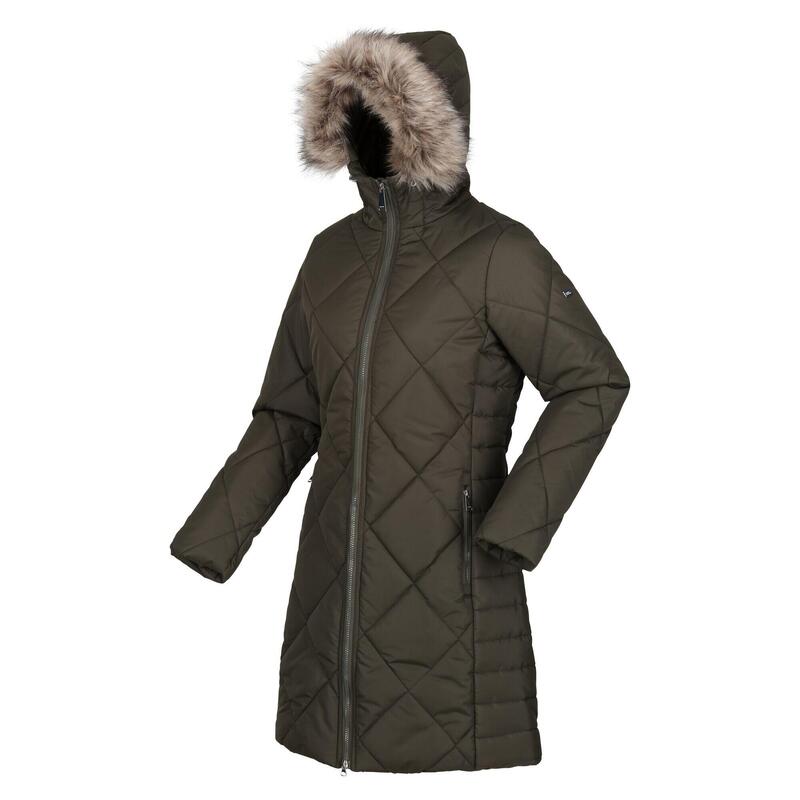Damski płaszcz turystyczny zimowy pikowany Fritha II