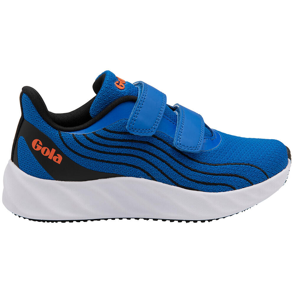 GOLA Kids' Alzir Twin Bar QF Blue/Black/Orange Mesh Running Trainers