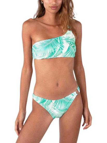 Bikini Oberteil Palmsy One Shoulder Top Damen - grün