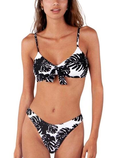 Bikini Oberteil Banksia Crop Damen - Schwarz