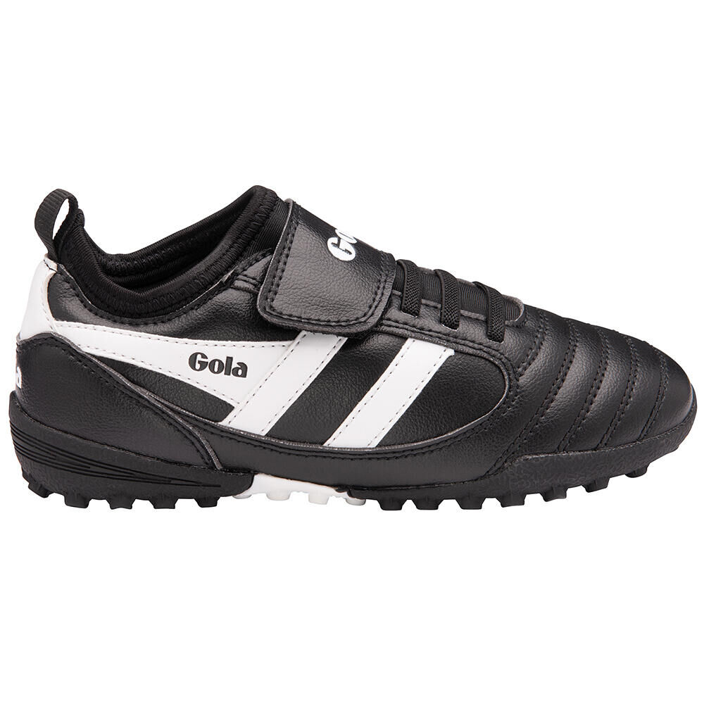 GOLA Kids' Ceptor Turf QF Black/White Microfibre Football Trainers