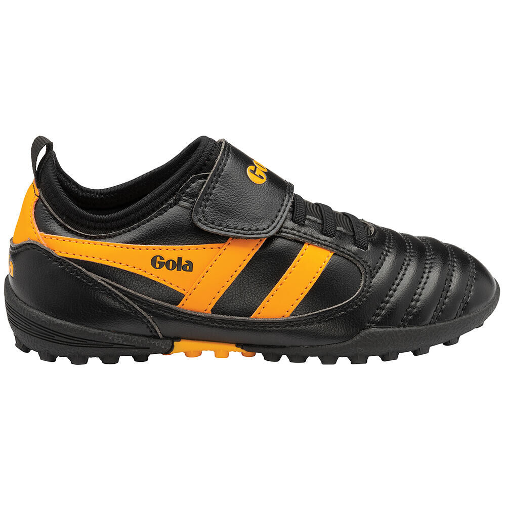 GOLA Kids' Ceptor Turf QF Black/Sun Microfibre Football Trainers