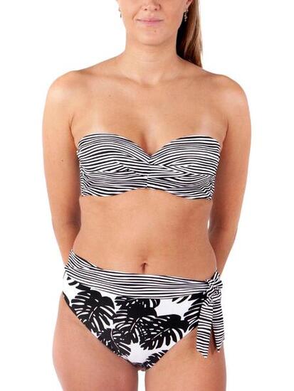 Bikini Oberteil Banksia Bandeau Damen - Schwarz