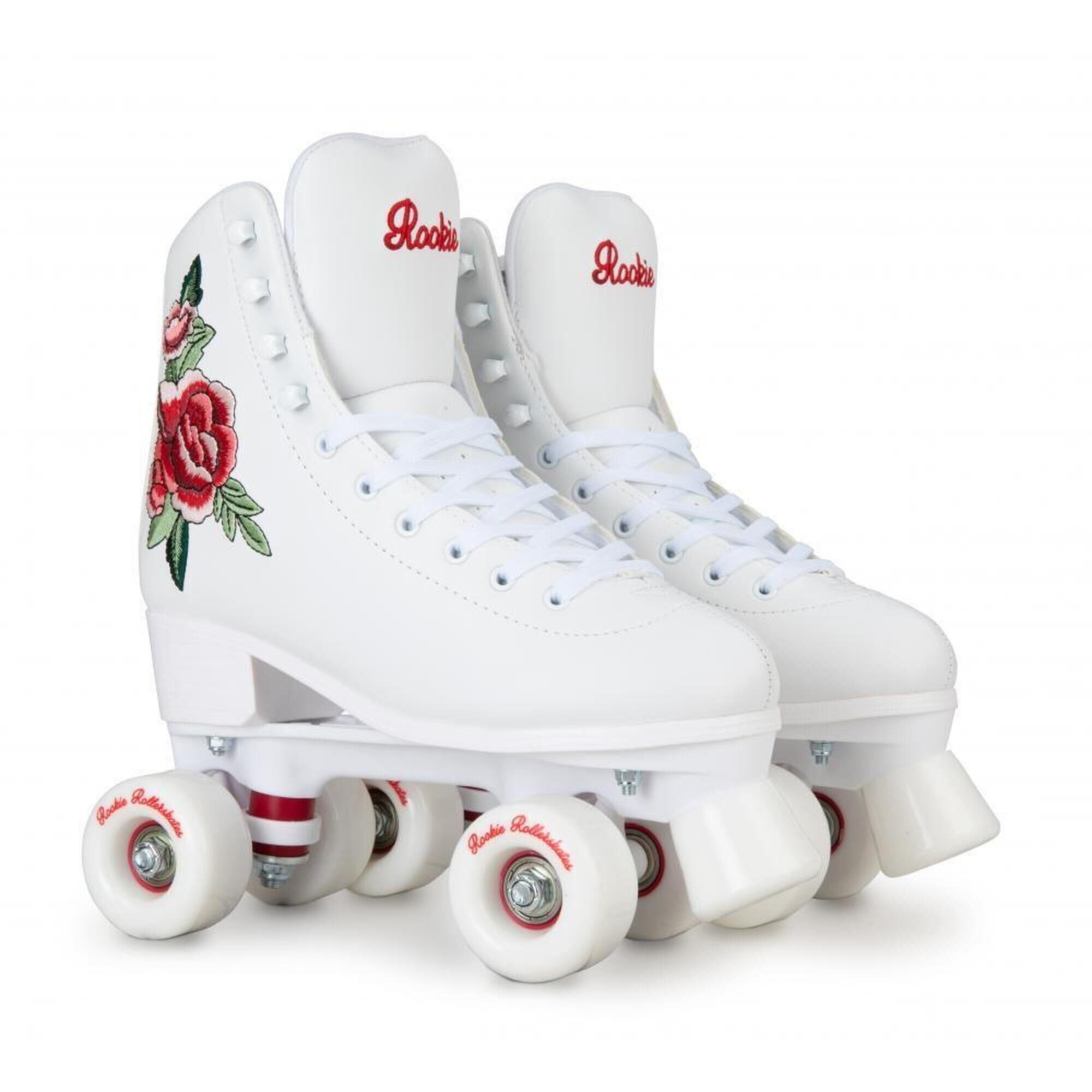 ROOKIE Rosa Quad Roller Skates - White/Multi
