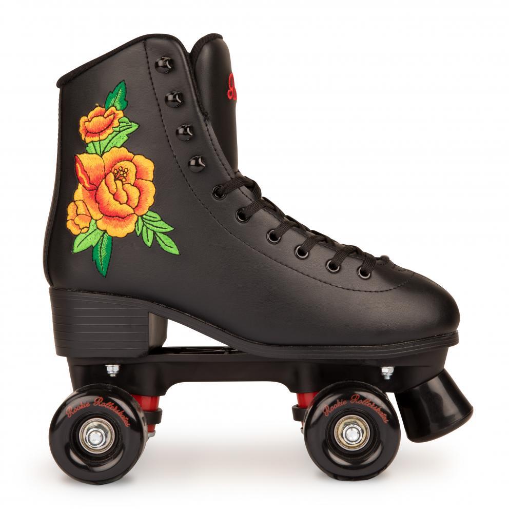 Rosa Quad Roller Skates Black/Multi ROOKIE Decathlon