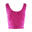 Crop-Top modern kurz Damen - Ripp Stretch lila