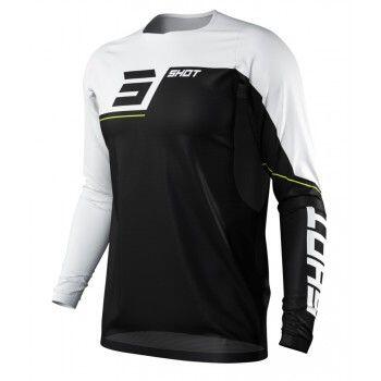 Maillot Manches Longues Shot Revolt Noir/Blanc