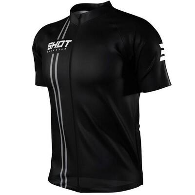 Maglia Maniche Corte Ciclismo su strada Shot Unlimited Zip Nero