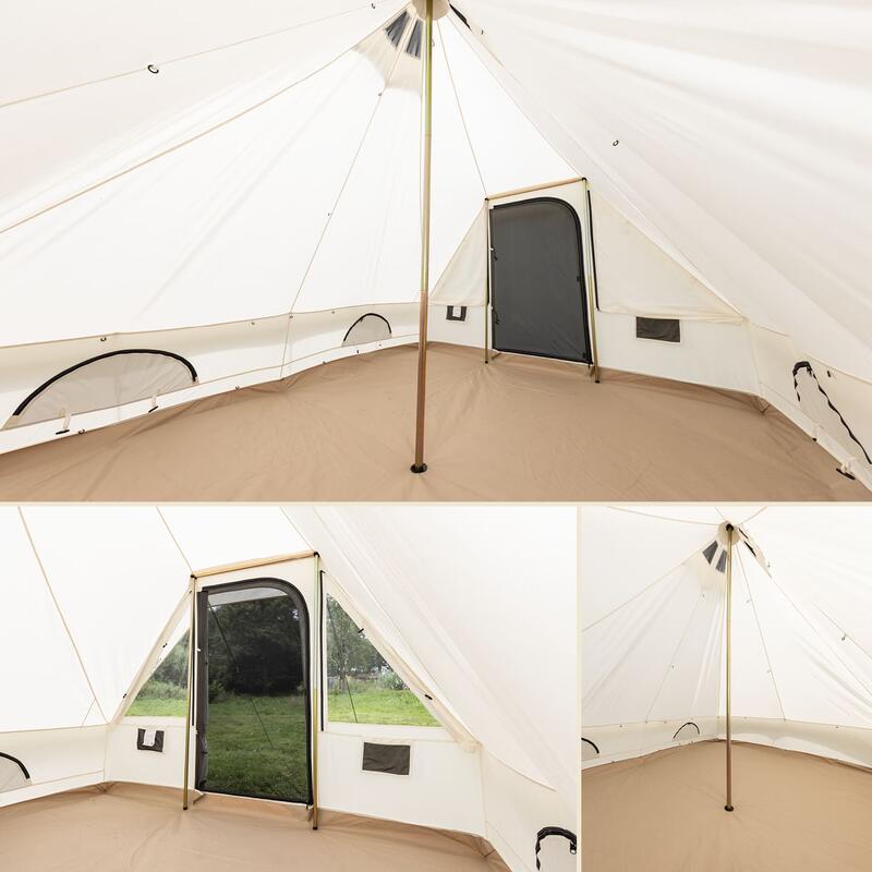 Tente Tipi Lodur coton technique - 4 personnes - 290x350cm - Tapis de sol cousu