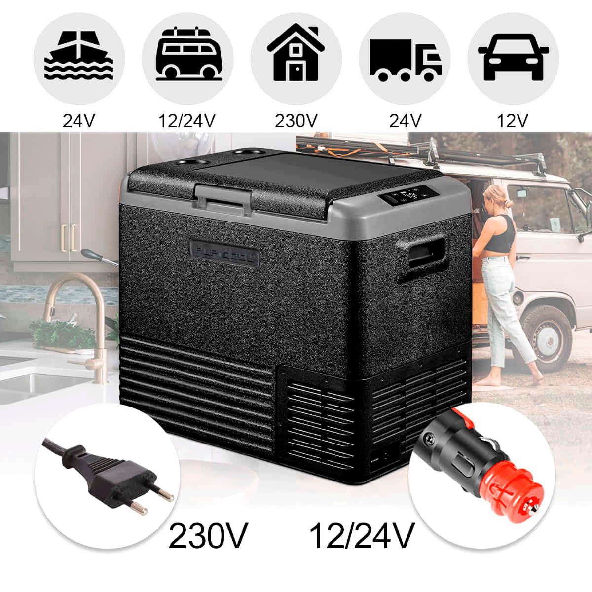 Alpicool CL50 Refrigerador de campismo portátil 12/230V (Congelamento -20ºC) 2/7