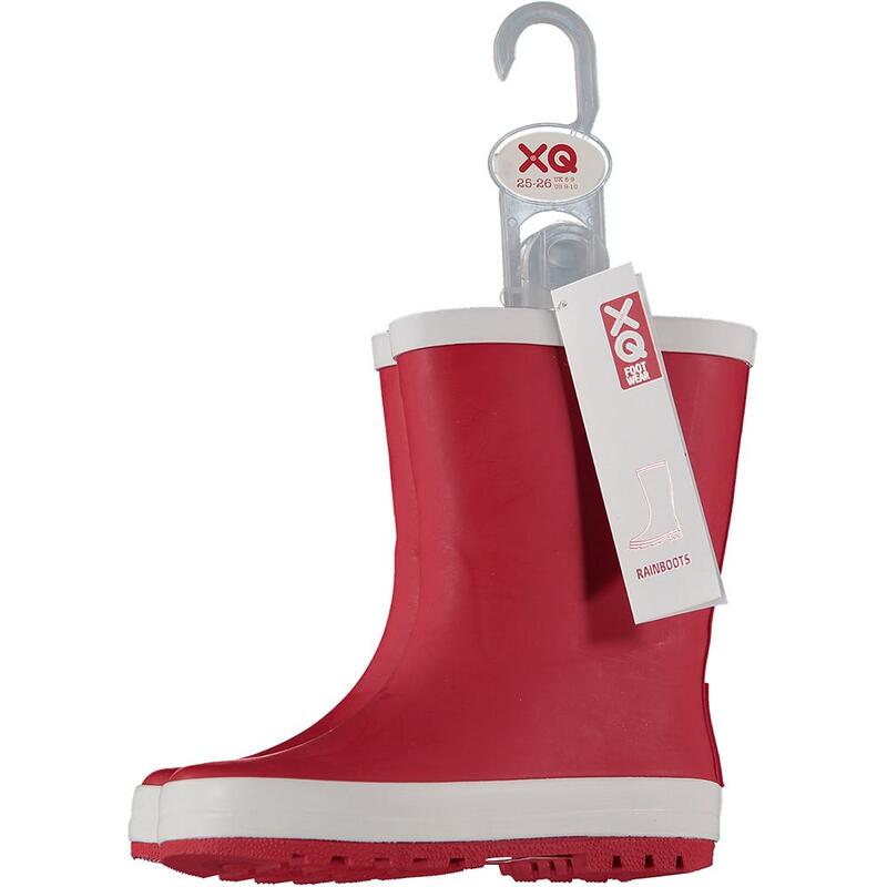 XQ | Bottes de pluie enfant | Caoutchouc | Rouge | Taille 27/28 | Unisexe