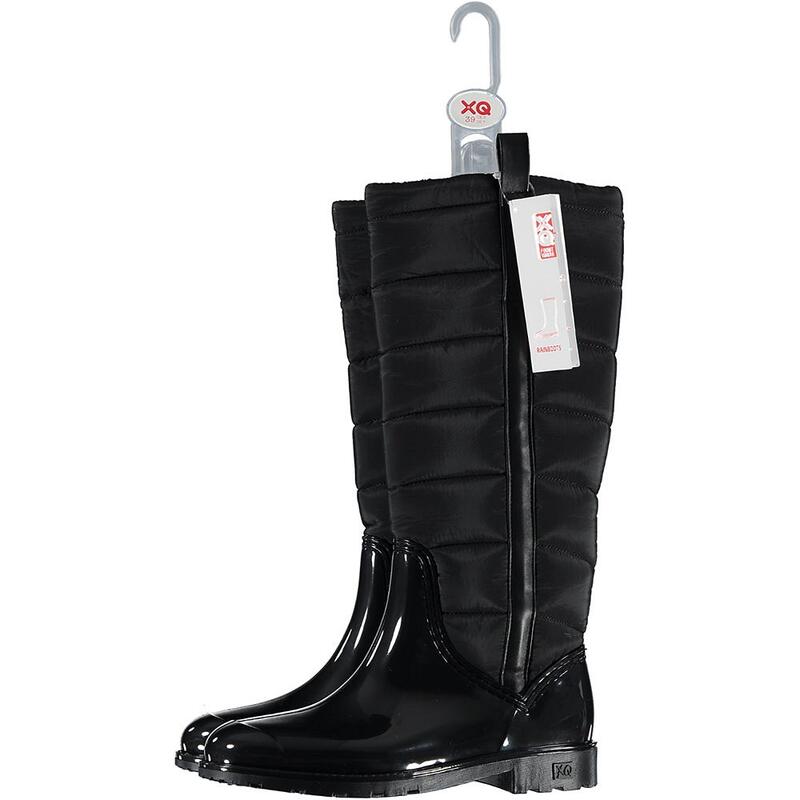XQ - Regenlaarzen Dames - Fashion - PVC - Zwart - Hoge regenlaarzen