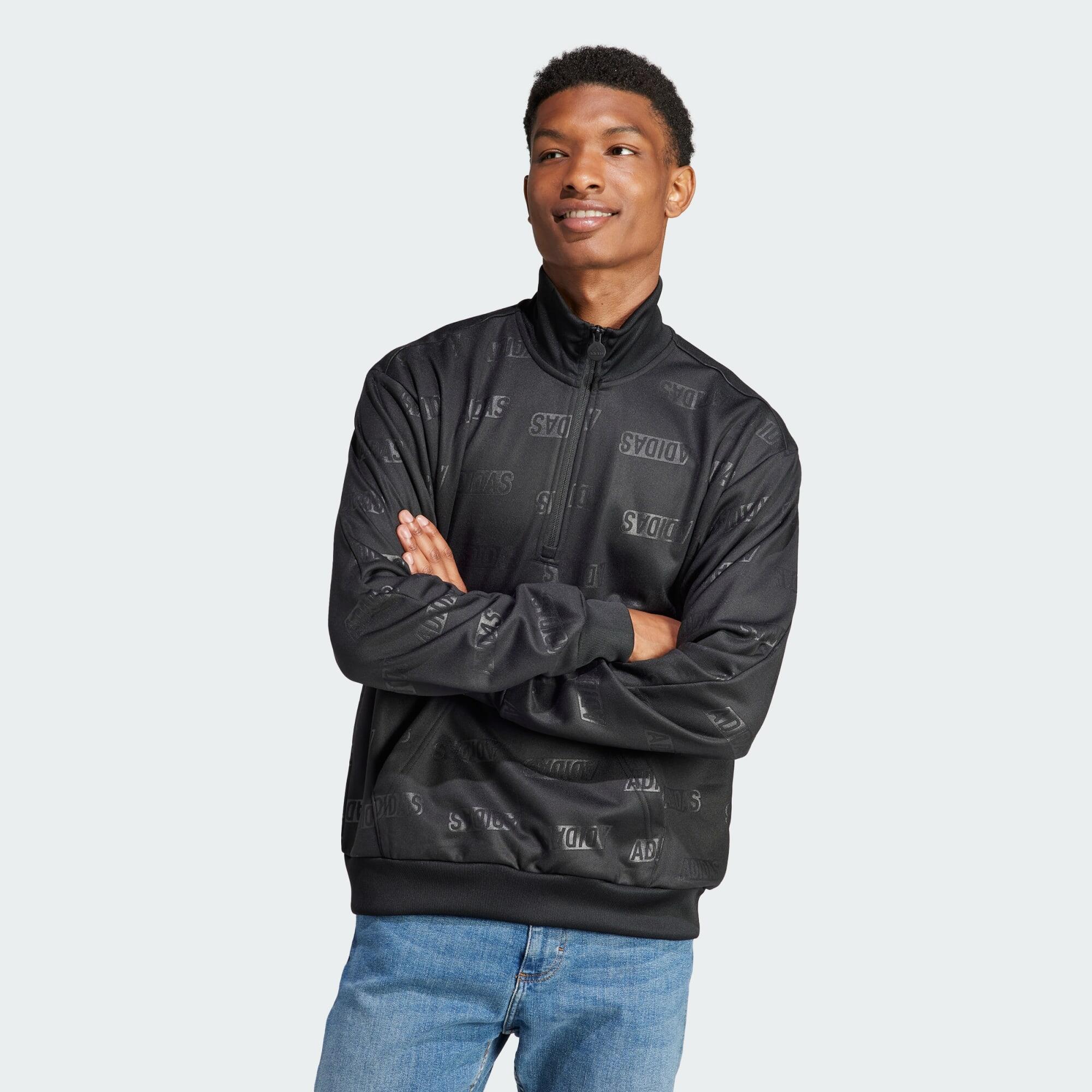 Embossed Quarter-Zip Sweatshirt 1/5