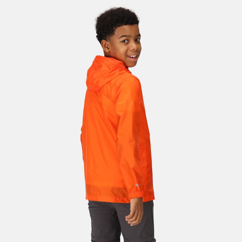 Pack It III Wasserdichte Regenjacke für Kinder zum Wandern - Orange