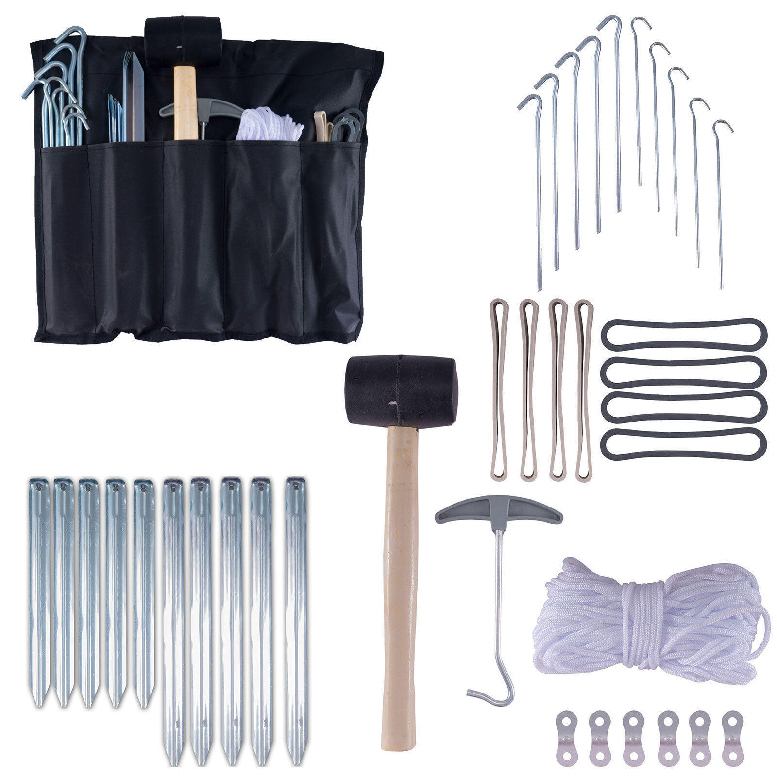 Outdoor International - Accessoires Pour Tentes Set De Montage Piquets Marquise Camping Taud Soleil - Piquet De Tente - Multicolore - Taille Unique - Decathlon