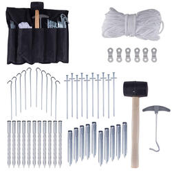 Accessoires pour tentes Kit de montage Piquets Marquise camping Taud soleil