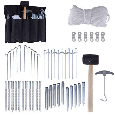 Tent accessoires montage set 50 stuk haringen vervanging camping voortent luifel