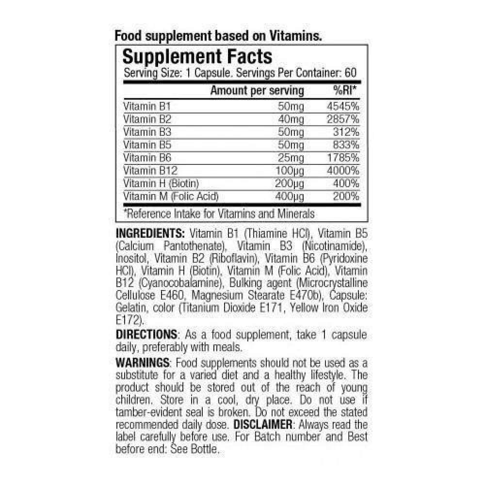 Vitaminas Vitamin B Complex 60 Caps  - Starlabs 2/2