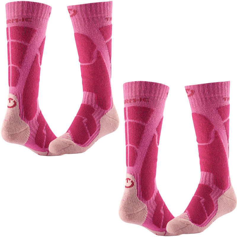 Ski Socks Ski Warm Junior 24/26 soft breathable lilac/orange