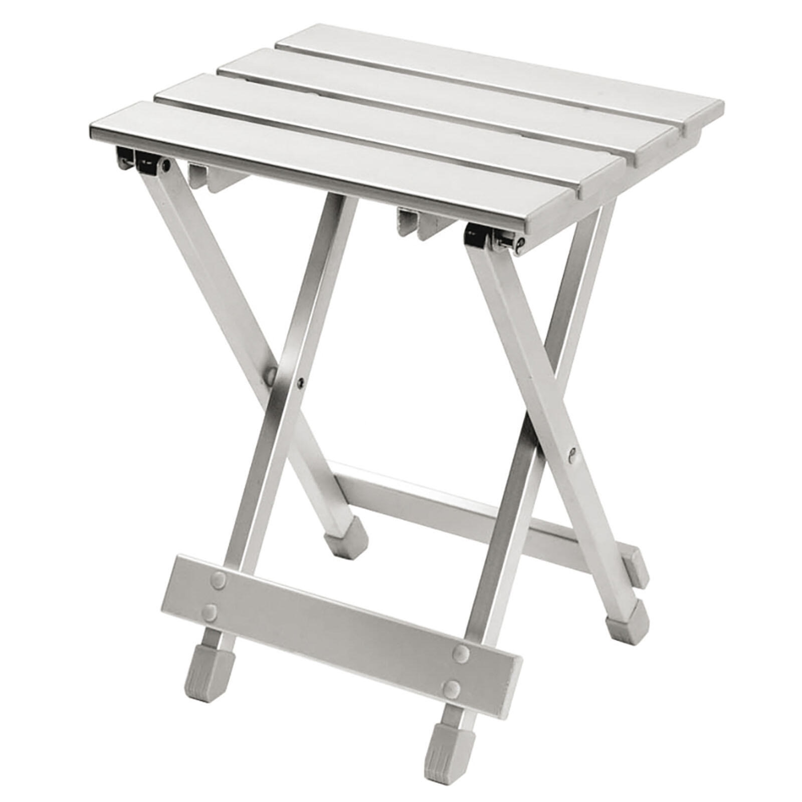 Bo-camp - Mini Tabouret Pliable En Aluminium Table De Camping Pêche Pliant Siège - Tabouret - Blanc - Taille Unique - Decathlon