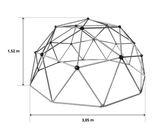 Dôme escalade 300 / Cage à écureuil ⌀3m00 6/9