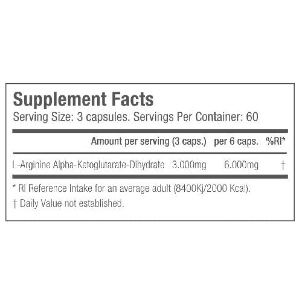 Pre-entreno AKG Arginine 3000 180 Caps  - Starlabs 2/2