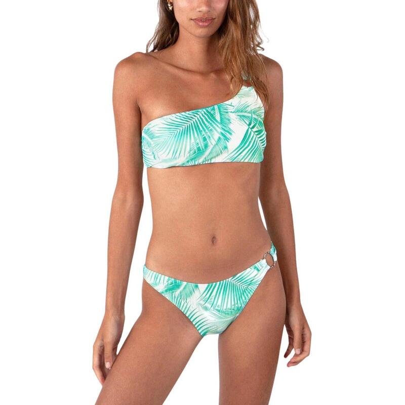 Sutien bikini Palmsy One Shoulder Top - verde femei