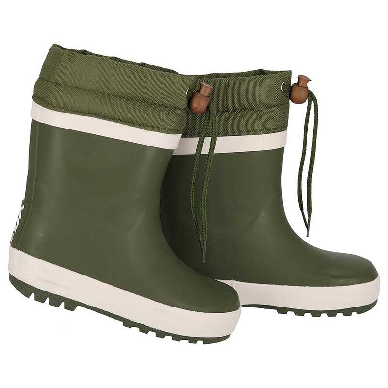 XQ | Bottes de pluie enfant | Doublure en polaire | Khaki | Taille 21/22 |