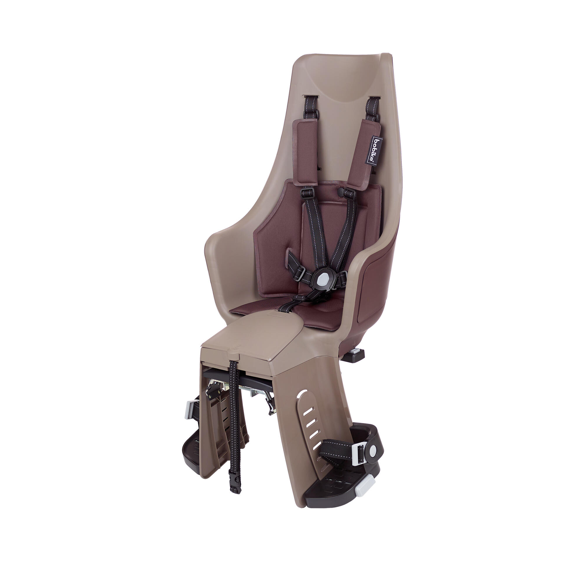 Cadeira Bicicleta Traseira Exclusive Maxi Plus LED Porta-Bagagens Castanho Café