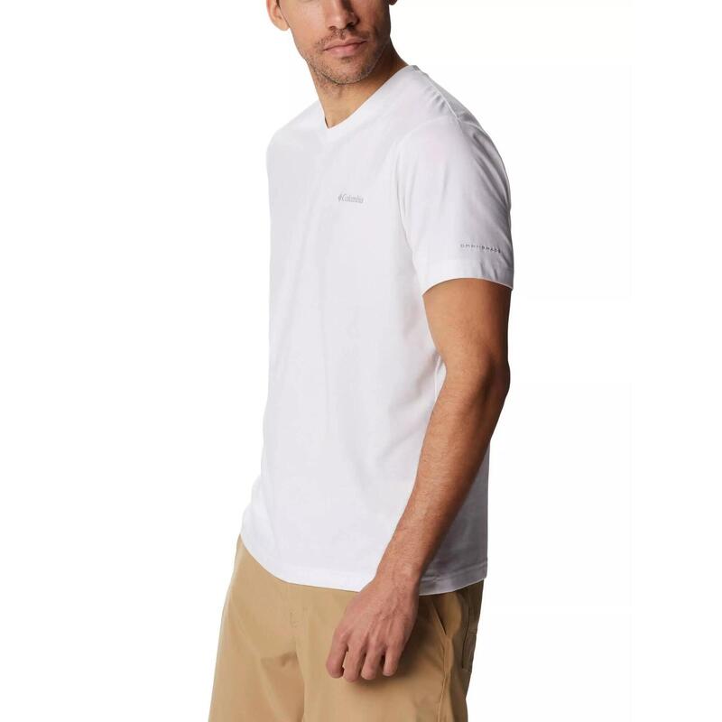 Sun Trek V-Neck Short Sleeve Shirt Męska koszulka z krótkim rękawem - Biały