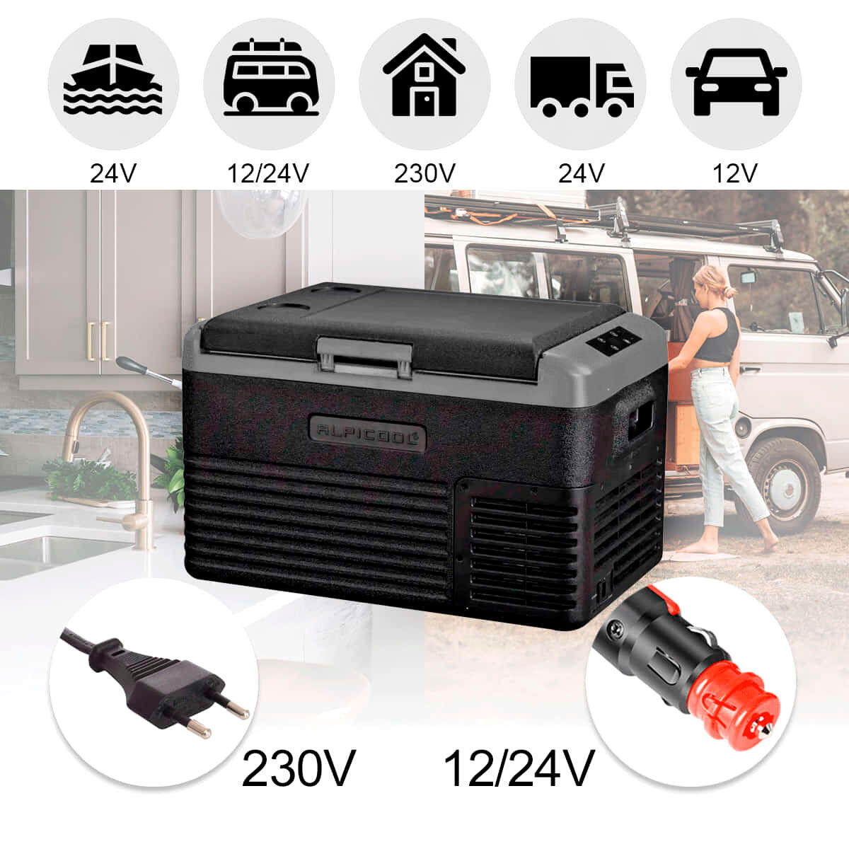 Alpicool CL30 Geleira elétrica portátil 12/230V (Congelamento -20ºC) 2/7