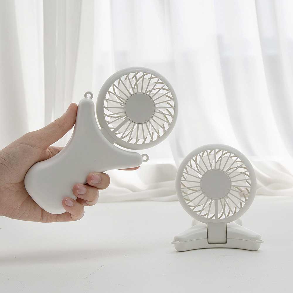 Hands-free Foldable Fan with Neck Strap - White