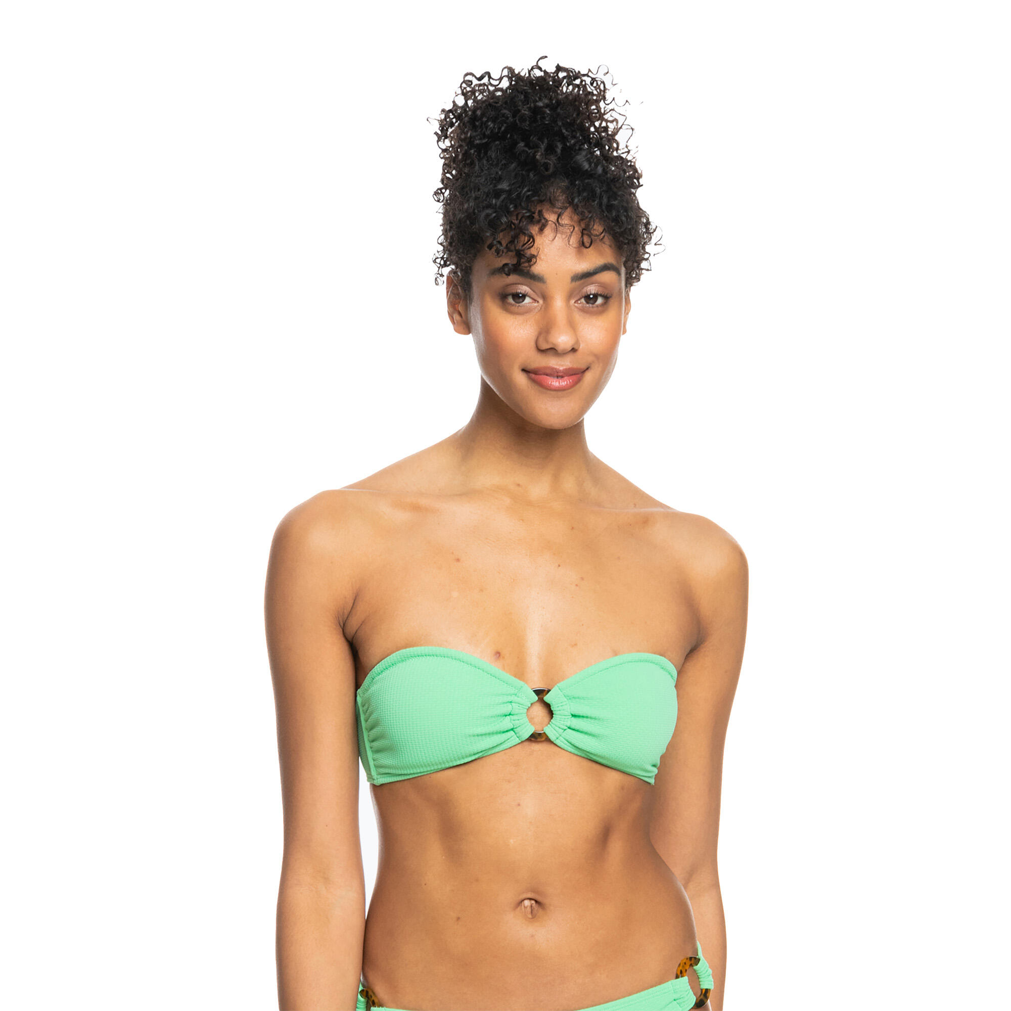 Roxy - Roxy Color Jam Bandeau Swimsuit Top - Haut De Maillot De Bain (bikini) - Vert - 48 Xl - Decathlon