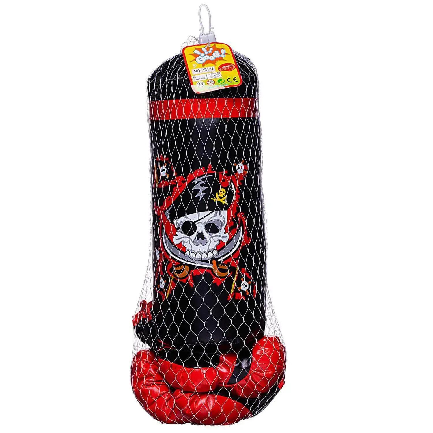 Sac de box Pirat cu manusi pentru copii, 45x14cm 3/5